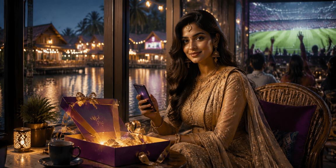 Indian woman making UPI payment using mobile during game play